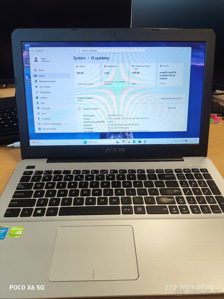 Herní notebook Asus