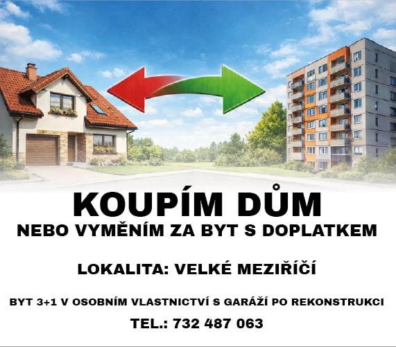 Hledám RD ve Velkém Meziříčí