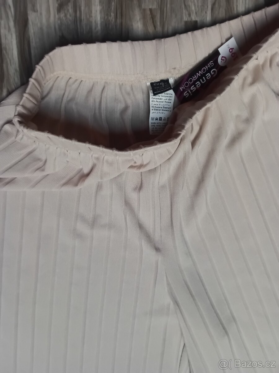 NOVÉ ŠIROKÉ BÉŽOVÉ KALHOTY