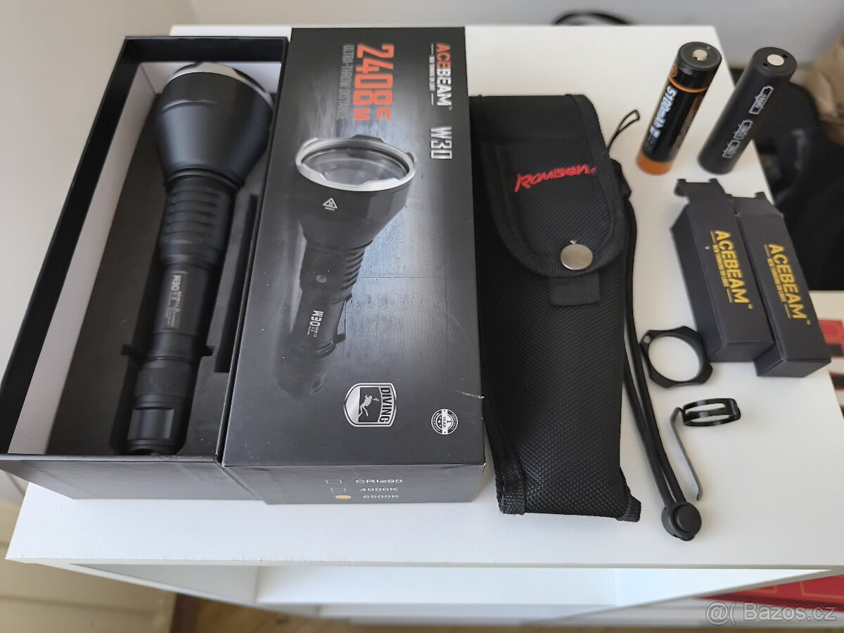 Laserová svítilna Acebeam W30 - Dosvit 2408m