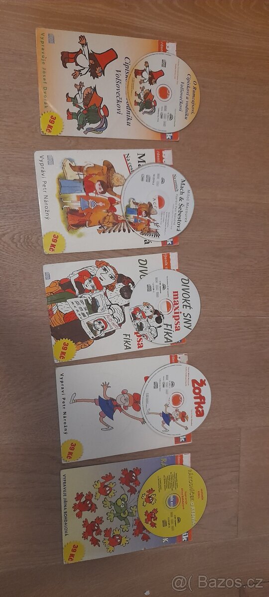 Dětská Sada 5 ks CD pohádky pro děti