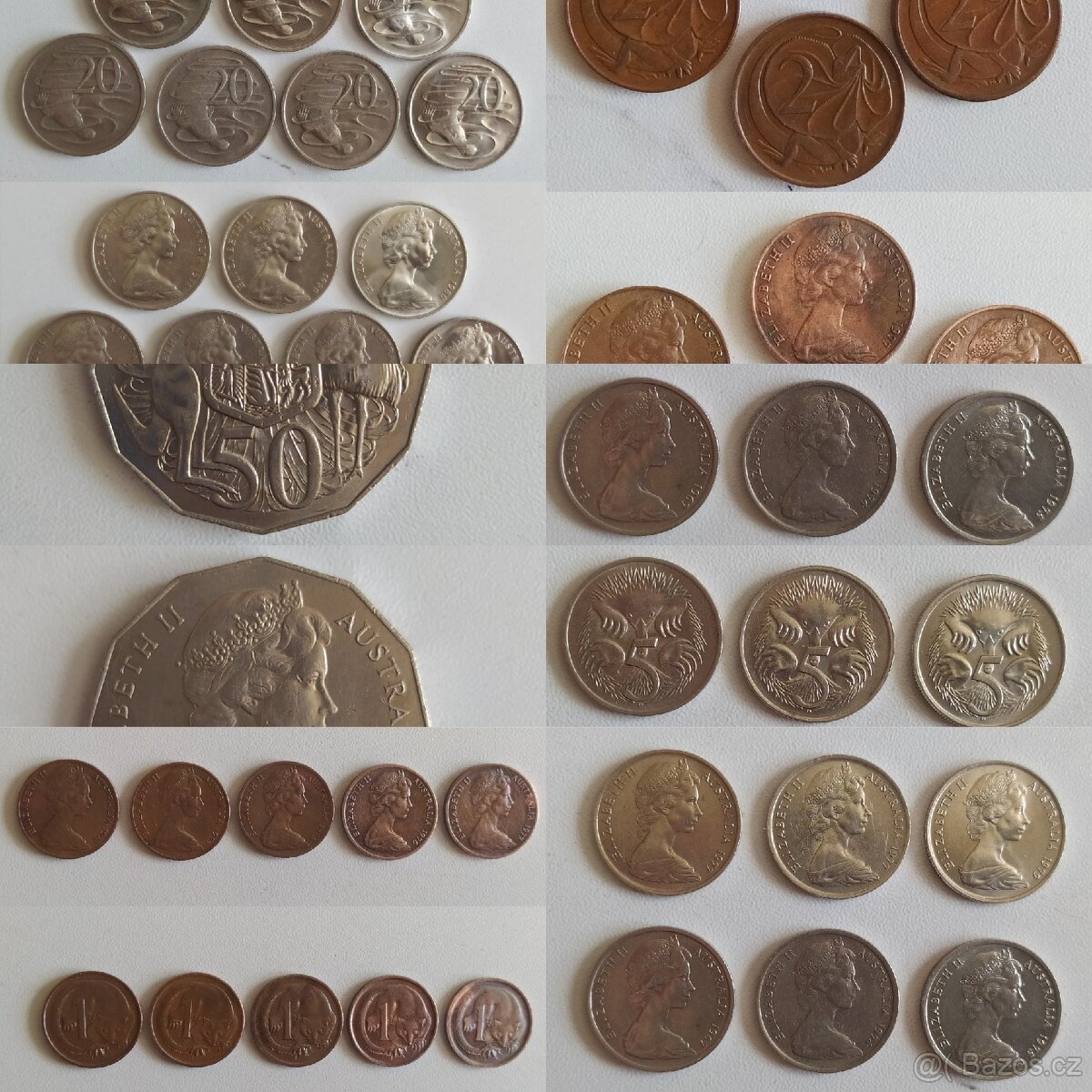 Sada australských mincí (1966–1980)-Alžběta II