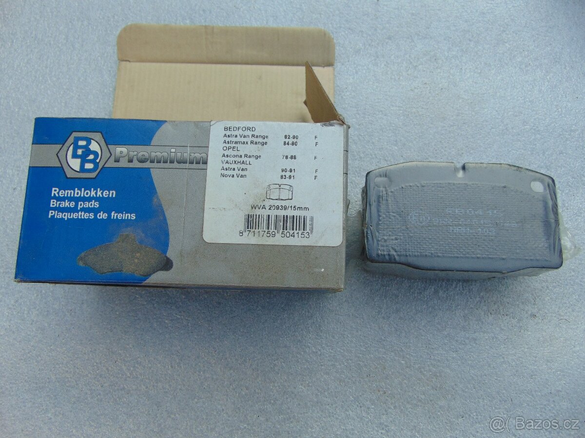 Brzdové destičky BB Premium pro OPEL WVA 20939/150