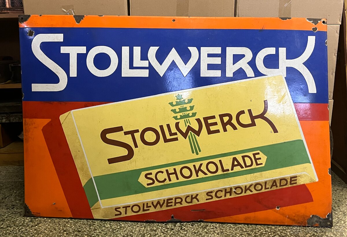 OBROVSKÁ reklamní cedule STOLLWERCK schokolade