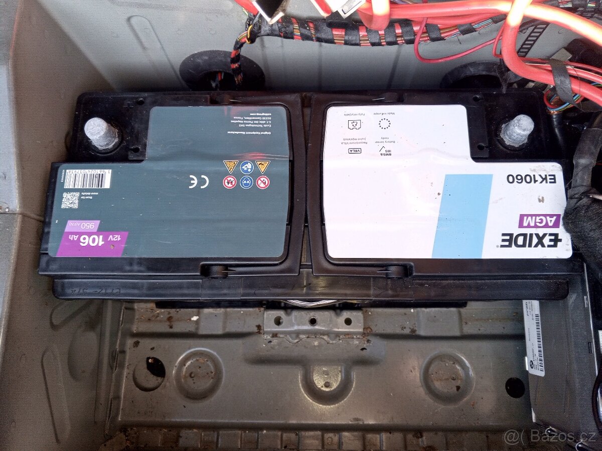 BMW baterie exide 106 ah nová Měsíc stará
