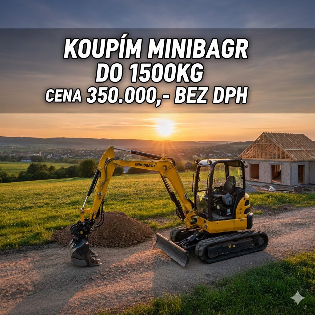 Koupím minibagr do 1,5t