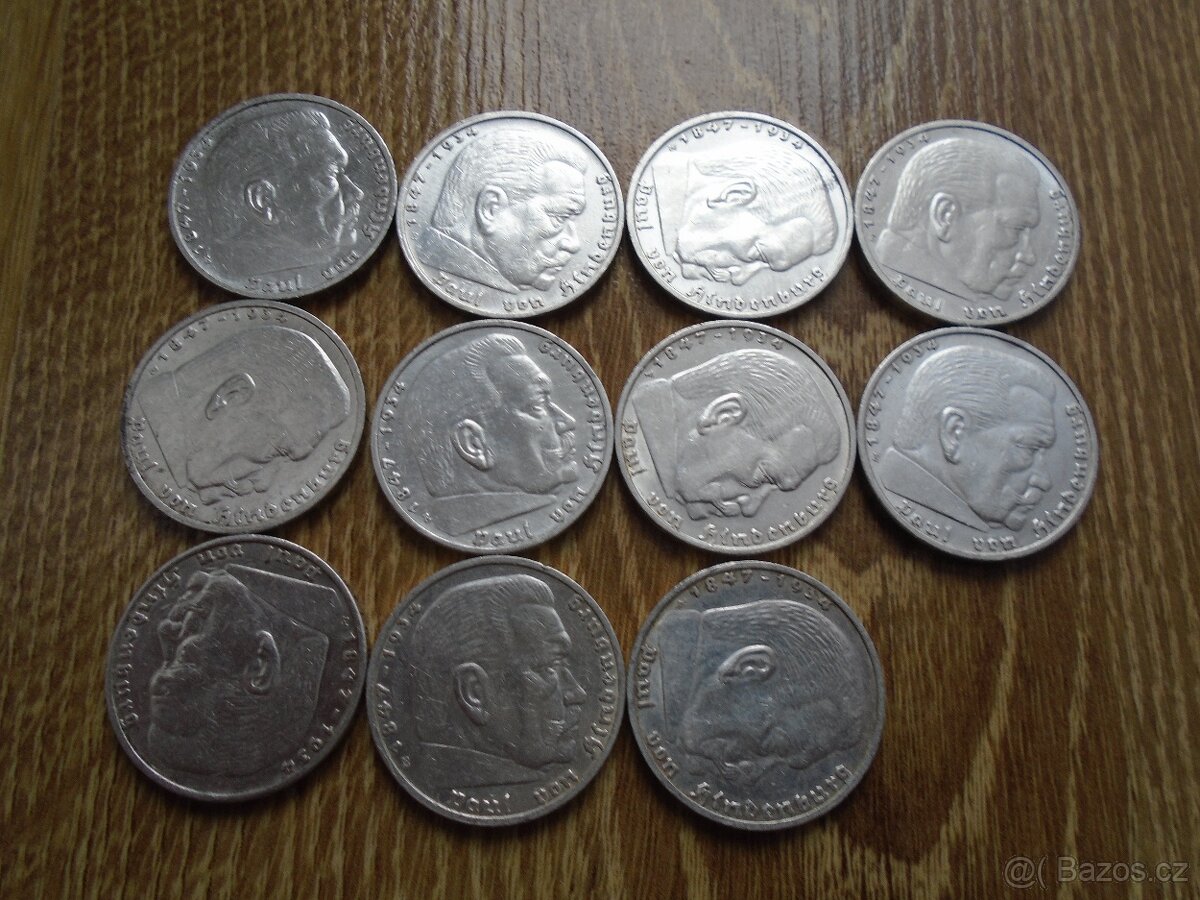 5 MARKY 1935 - E,F, 1936 - E