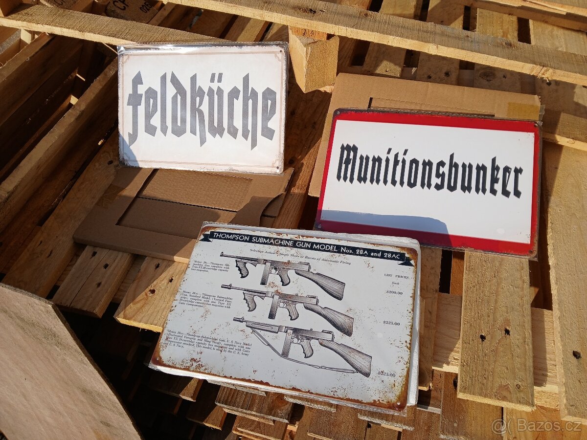 Německé Vintage cedule - plech