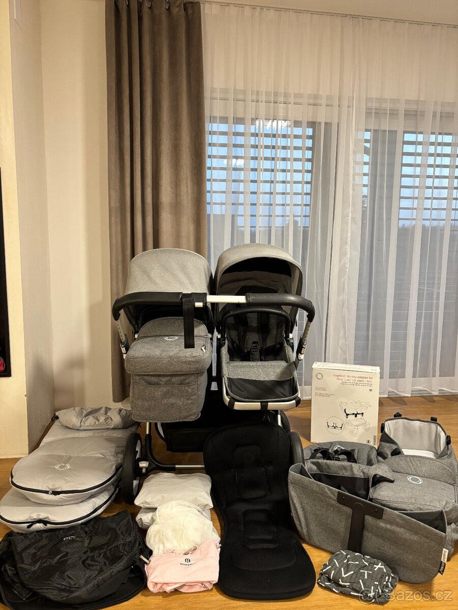 Bugaboo Donkey 3 Twin – kočárek pro dvojčata + příslušenství