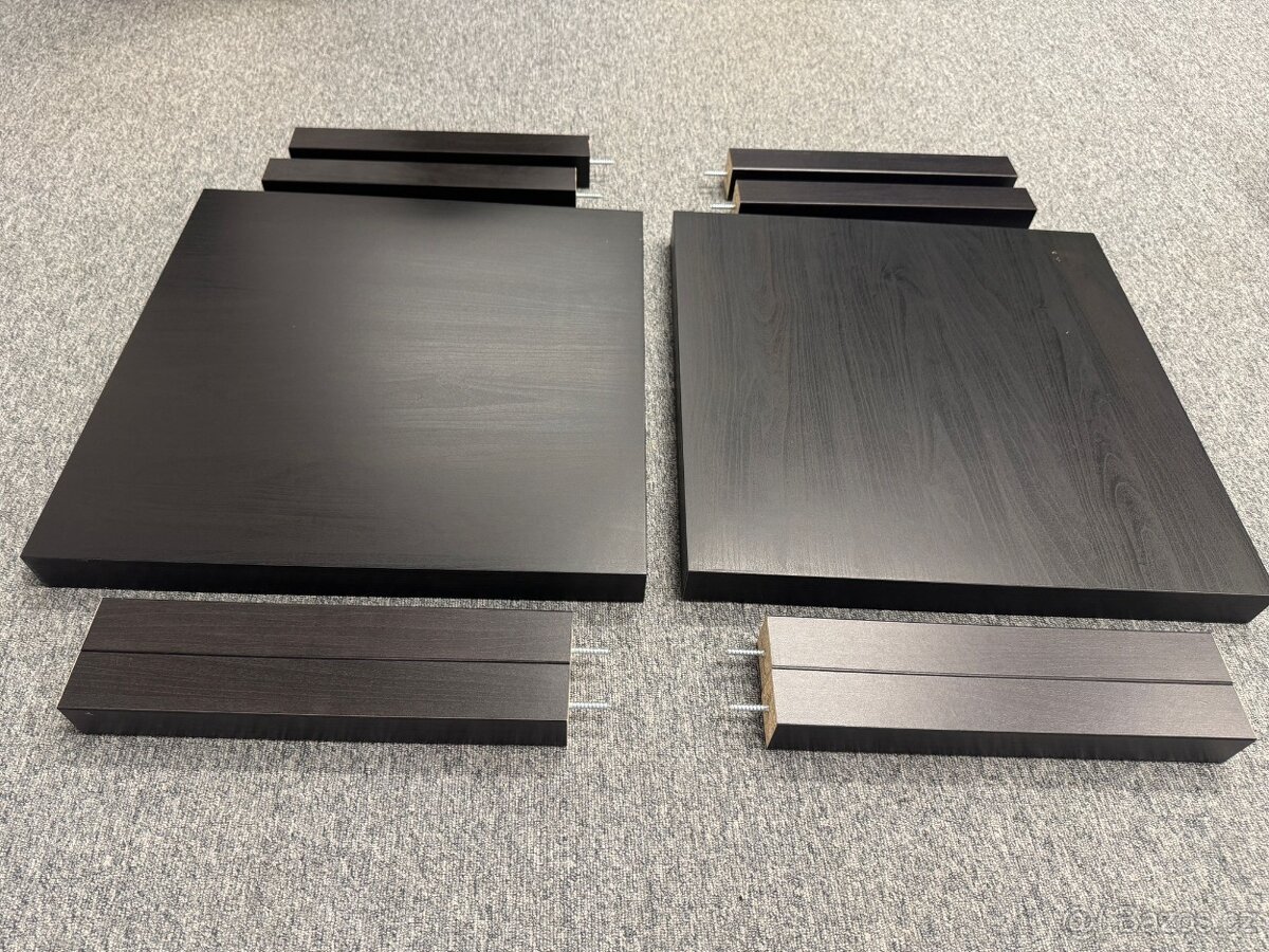 2× IKEA LACK odkládací stolek – černohnědý