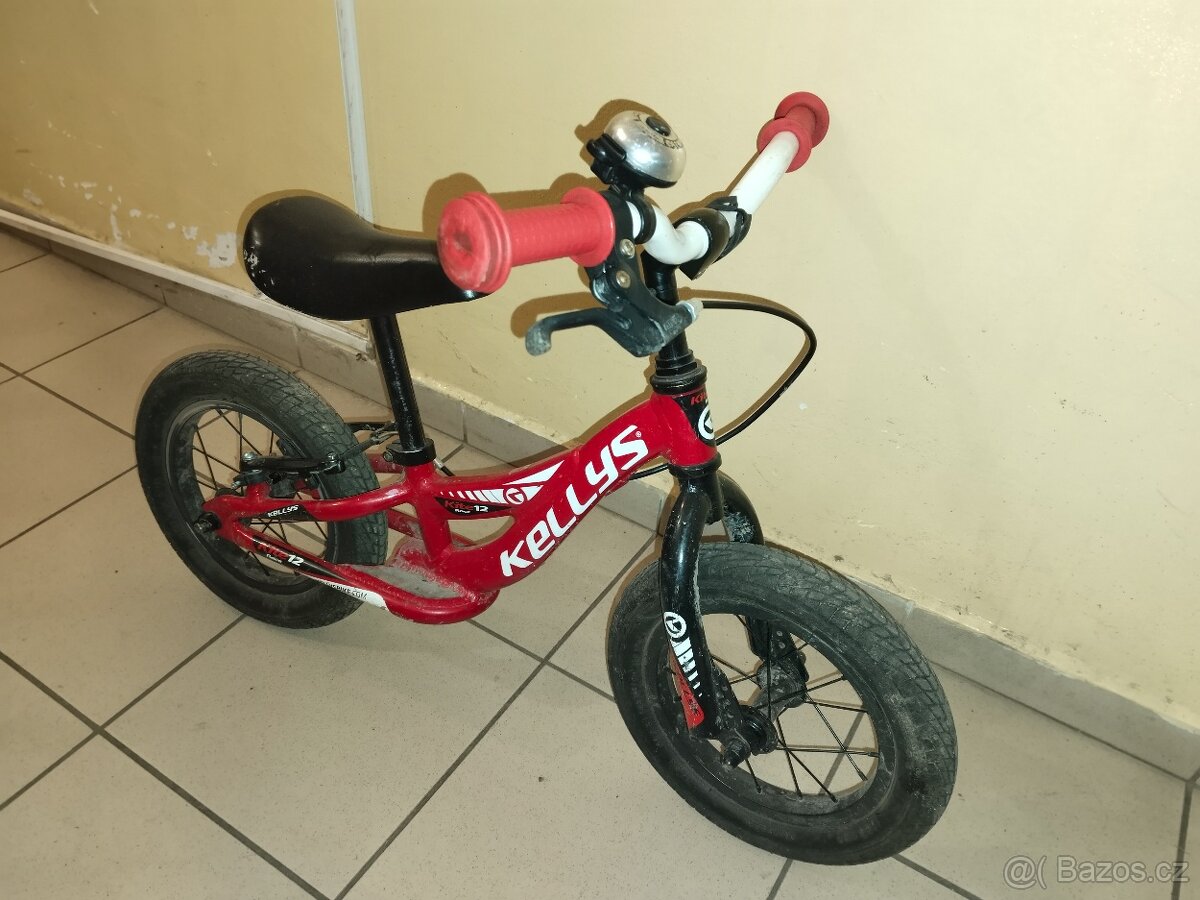 Dětské odrážedlo KELLYS KITE 12 RACE RED s brzdou
