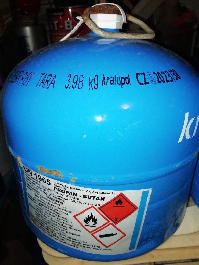 2kg láhev na PB - PLNÁ 350 Kč