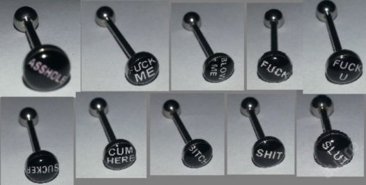 piercing (činka) do jazyku - 10ks