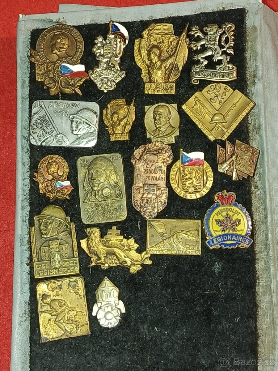 Legionářské odznaky 19 ks
