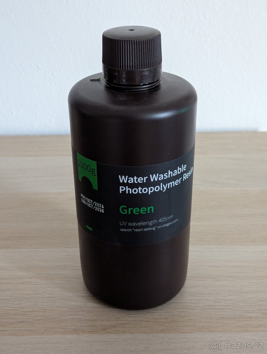 Elegoo Water-washable Resin zelená 0,5Kg