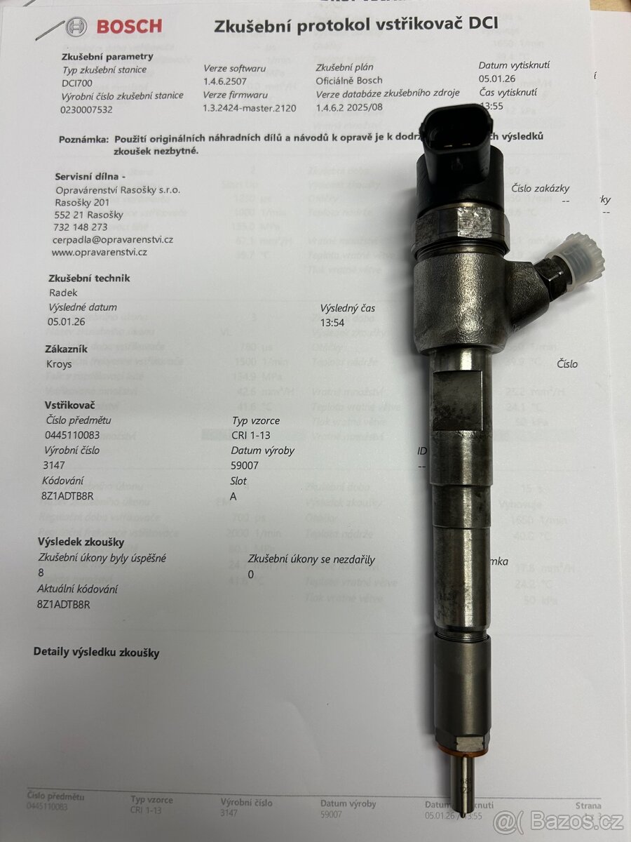 Nový Vstřikovač Bosch 0445110083