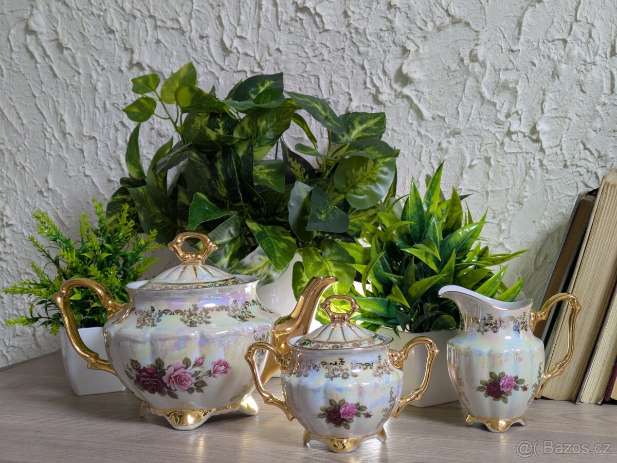 Luxusní porcelánový čajový servis Originál Decor