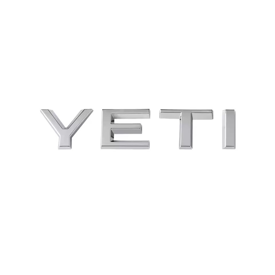 Škoda Yeti nápis stříbrný lesklý