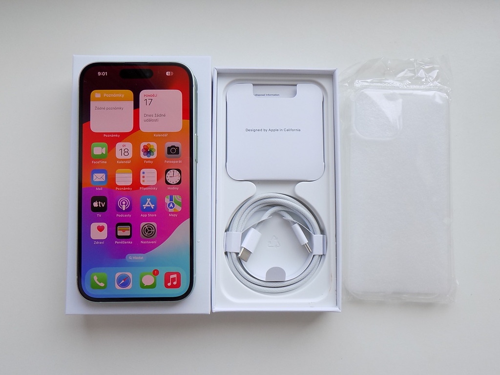  APPLE iPhone 15 128GB Green - ZÁRUKA - TOP STAV
