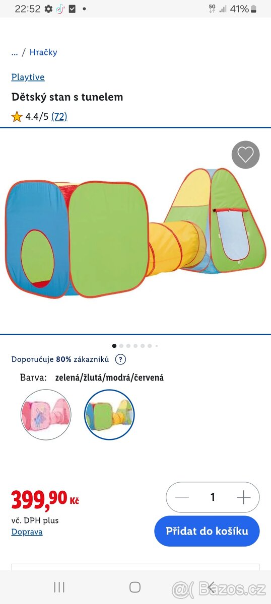 Dětský stan prolézačka tunel