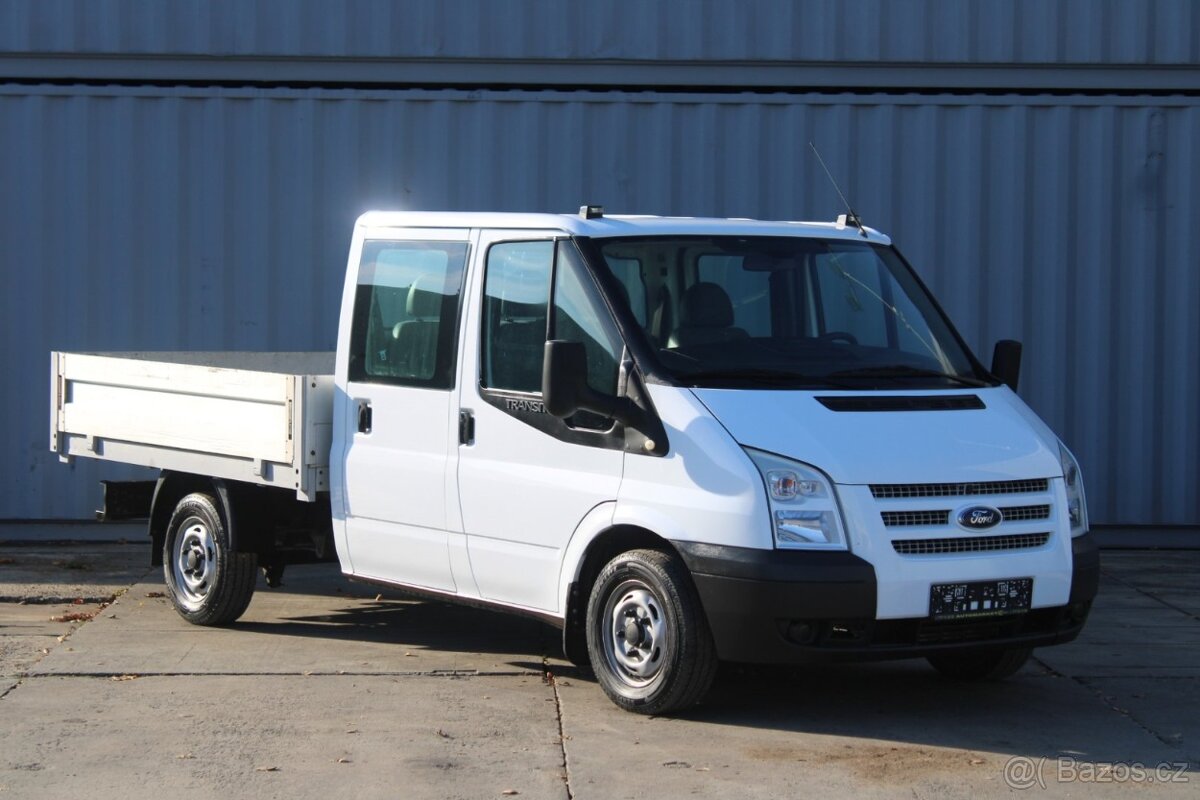 Ford Transit 2,2 TDCi , DVOUKABINA, 6 MÍST
