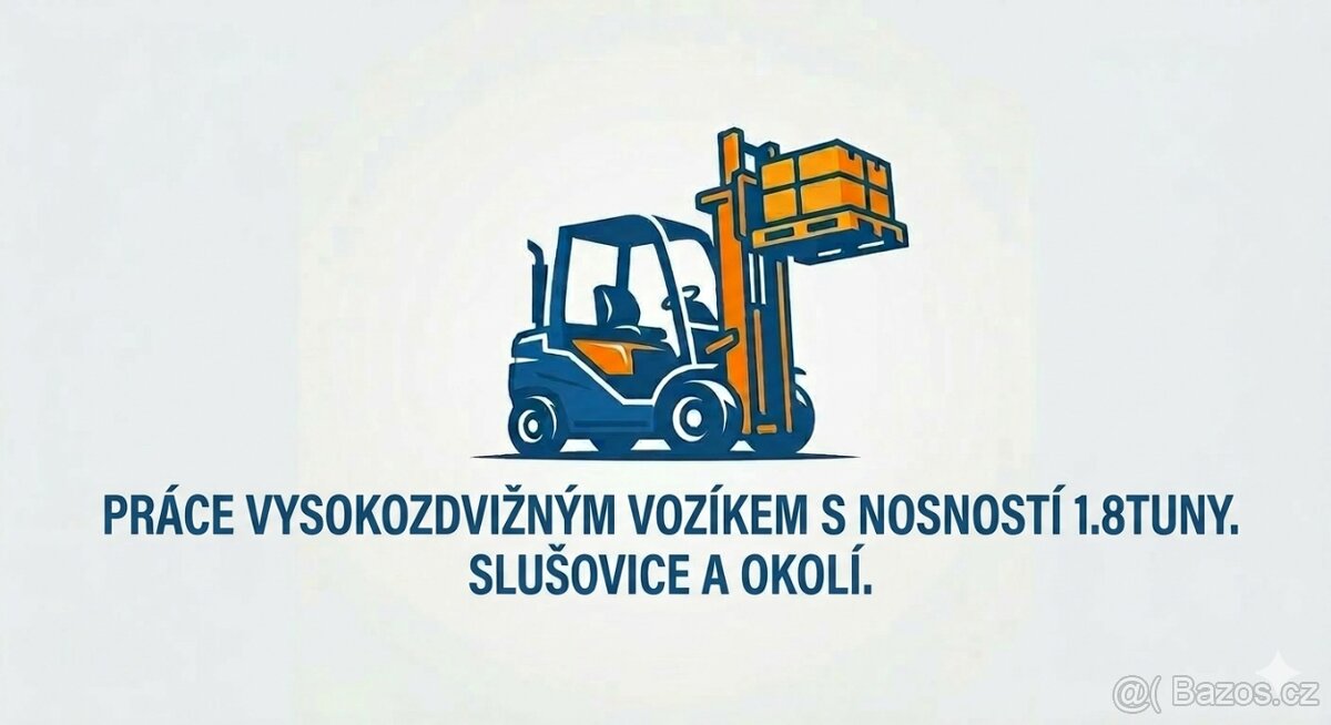 Vysokozdvižný vozík 1.8tuny pronájem