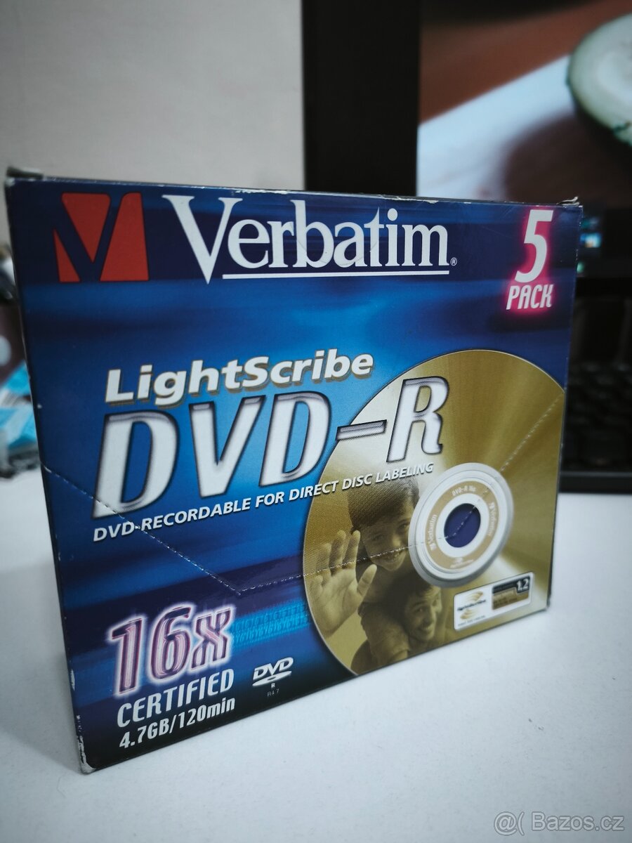 Verbatim DVD-R - LightScribe (5 pack, jewel box)