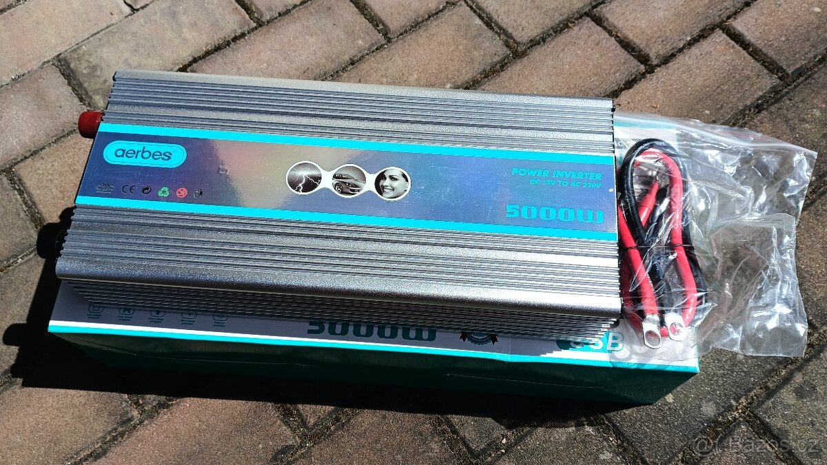 Měnič 12V - 230V , 5000W - NOVÝ
