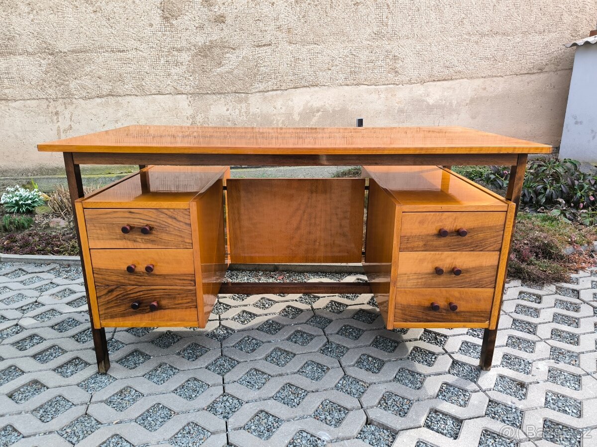 Retro designový psací stůl - Rumunsko - 60. léta
