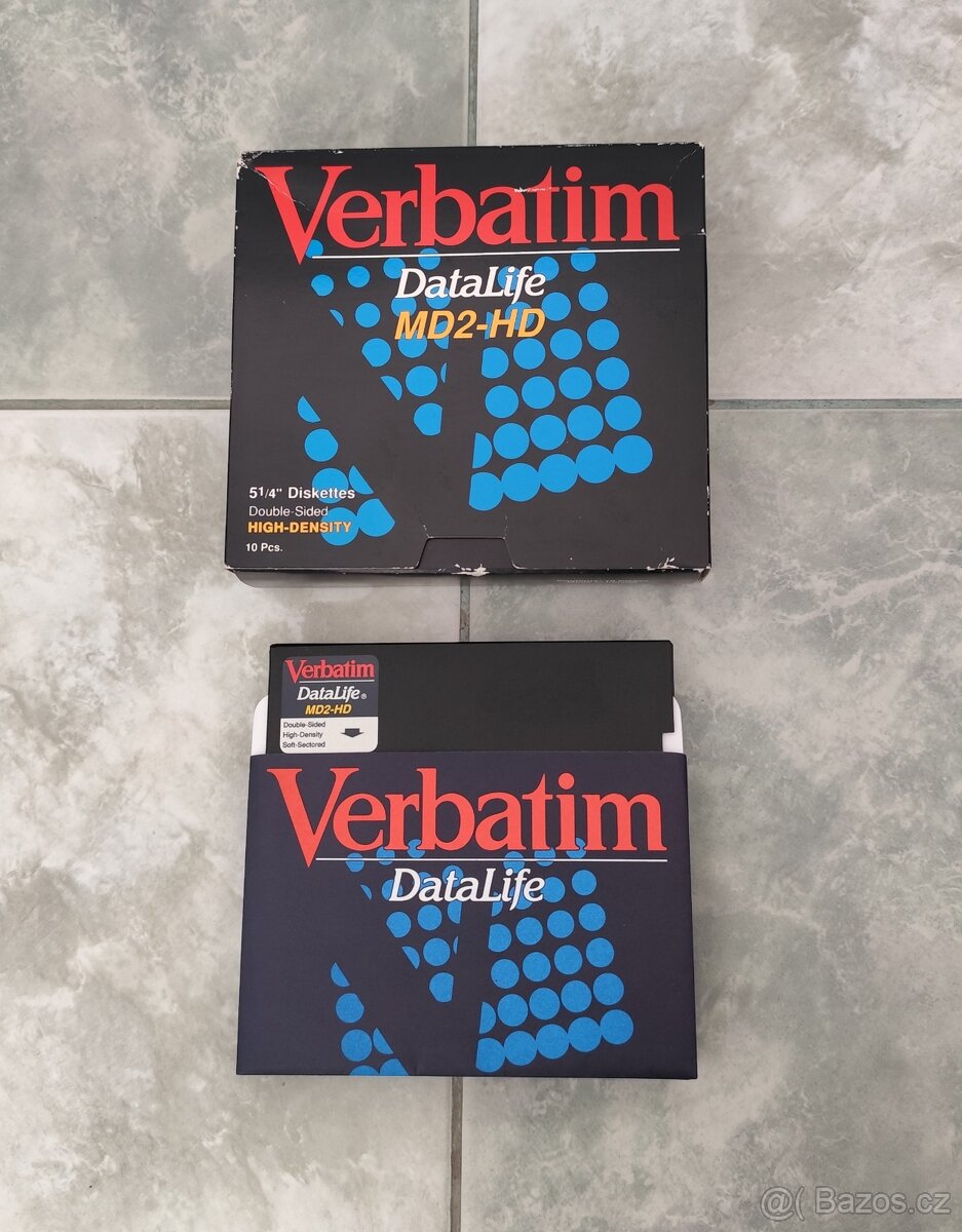 RETRO DISKETY 5,25" VERBATIM DATALIFE MD2-HD