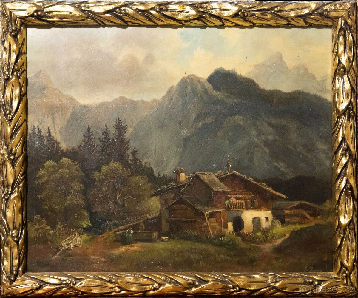 Horská krajina s domem