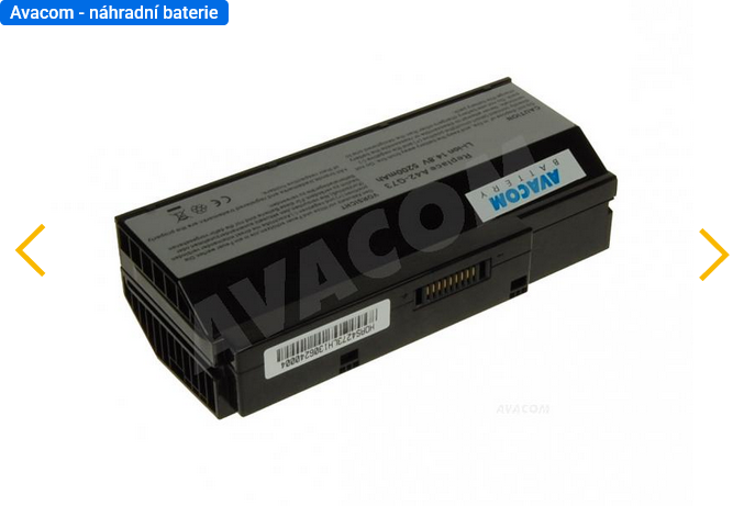 Náhradní Li-ion baterie AVACOM pro notebooky, černá