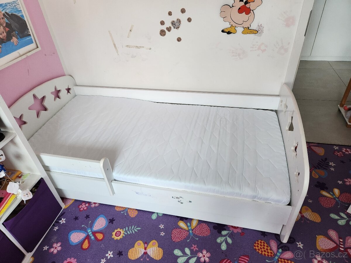 Dětské postele 200x90 a 190x90cm, matrace, rošty