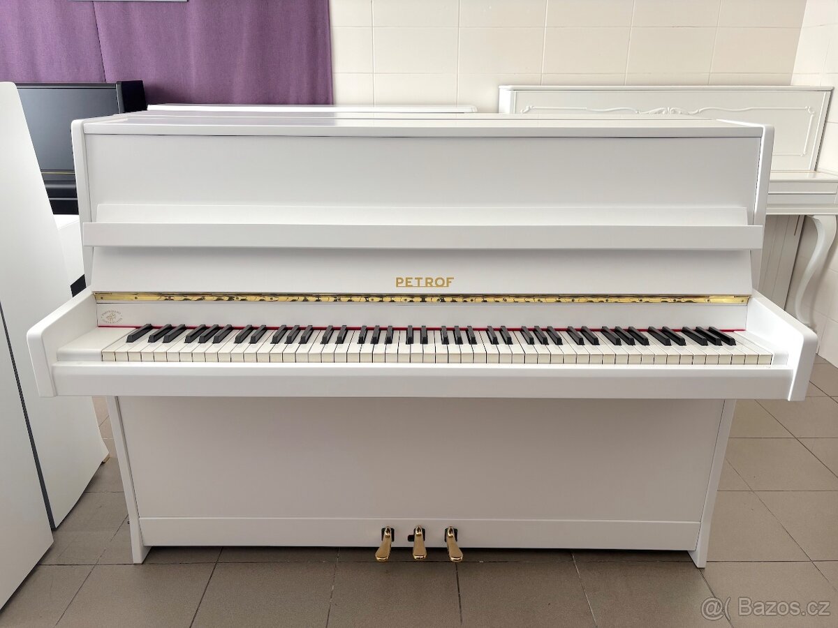 Klavír - české bílé piano Petrof 002PB