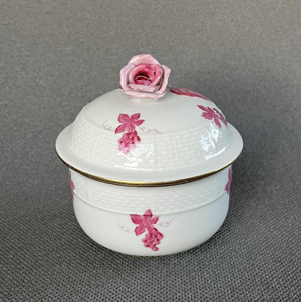 Herend Porcelánová dóza s víkem, cukrenka