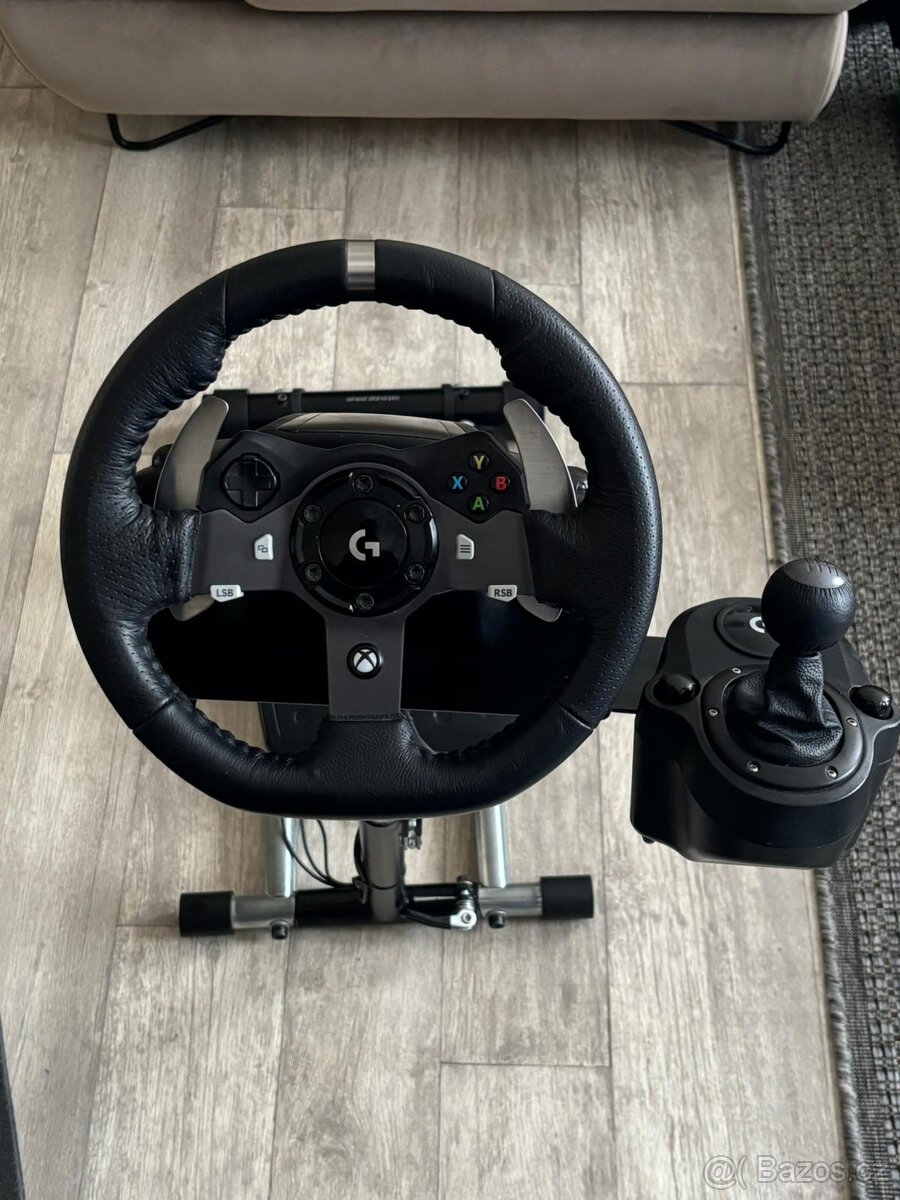 Logitech G920 Driving Force + stojan + řadící páka