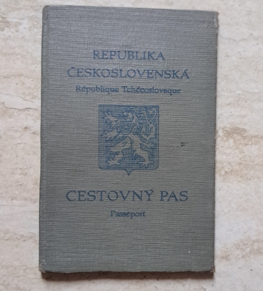 Cestovný pas ČSR z obdobia 1939