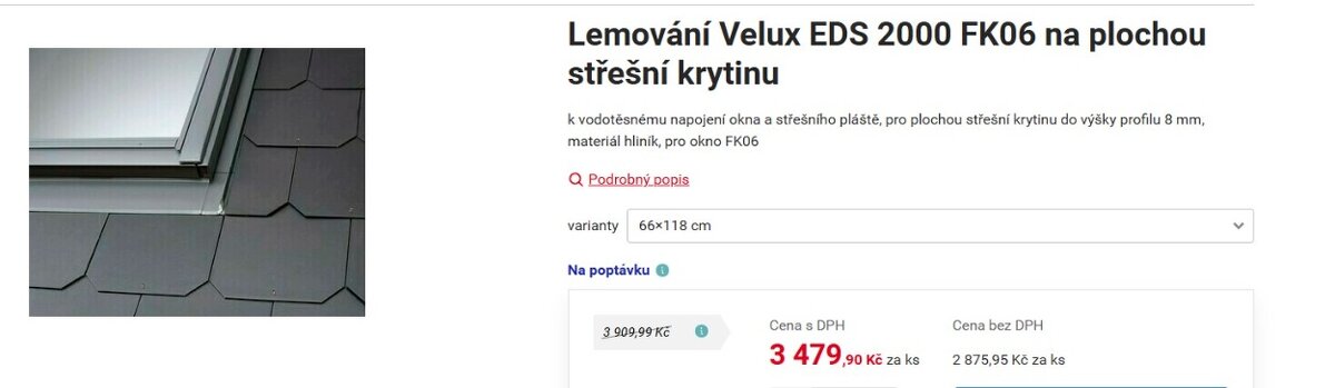 Lemování Velux EDS 2000 FK06
