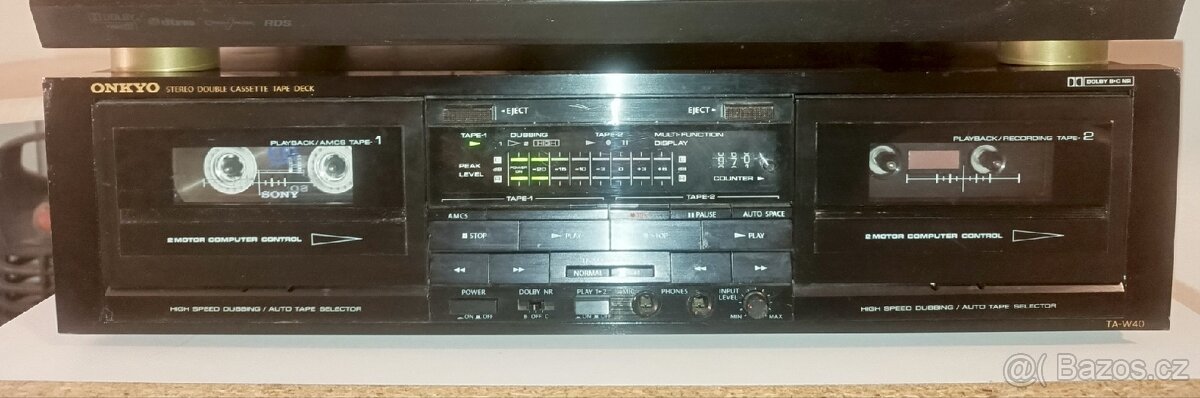 ONKYO TA-W40 dvojitý TAPE DECK Dolby B/C