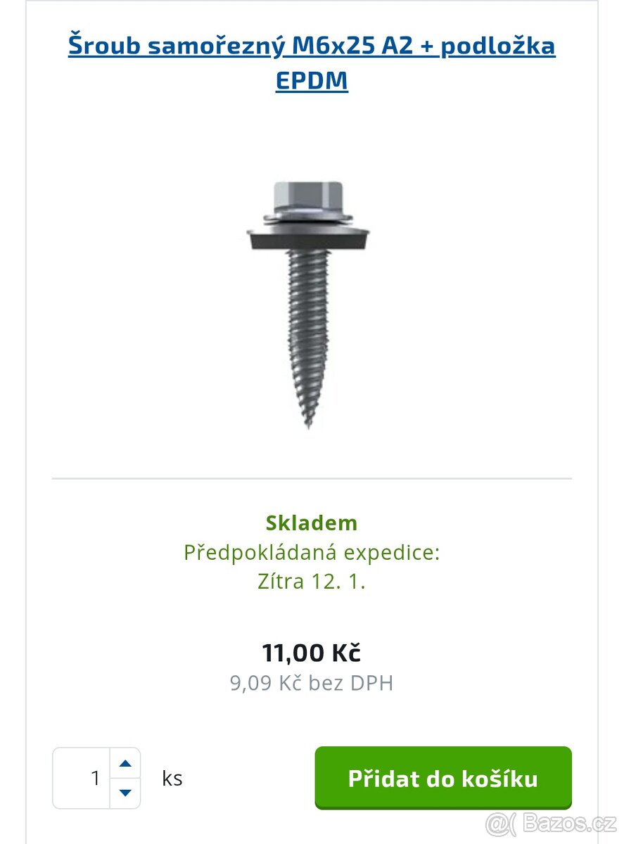 Vruty do plechové střechy
