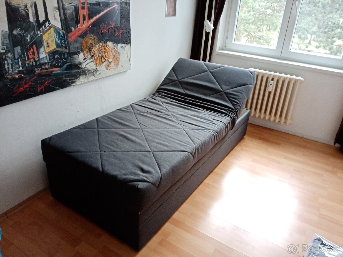 POSTEL 90×200 S ÚLOŽNÝM – TOP STAV, SKORO NOVÁ