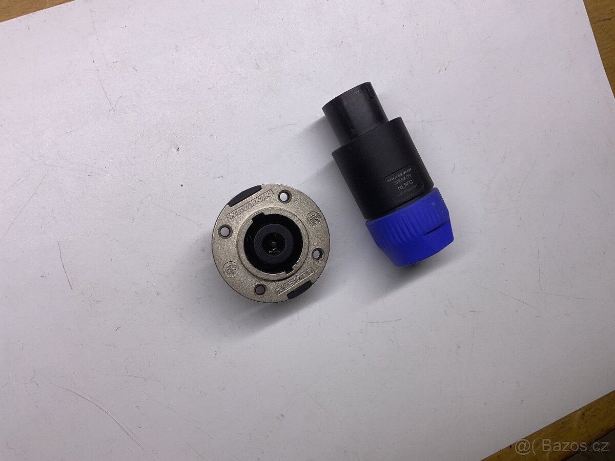 Speakon Netrick NL8FC 8 pin konektor kabel i panel Nový