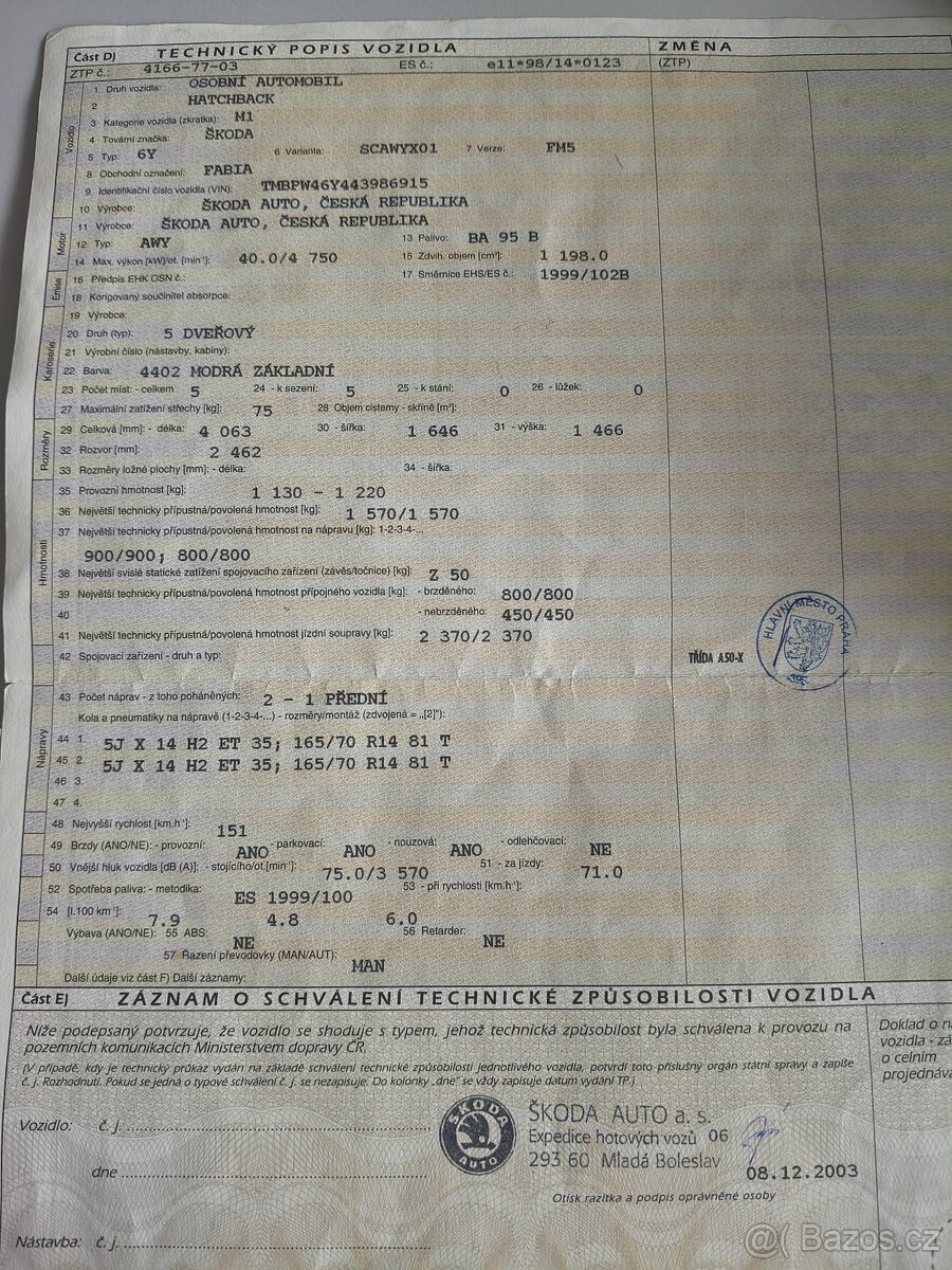 Škoda fabia 1,2 HTP