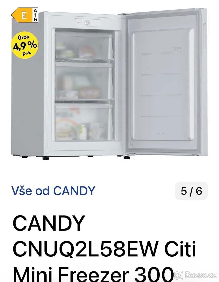 Šuplíkový mrazák Candy
