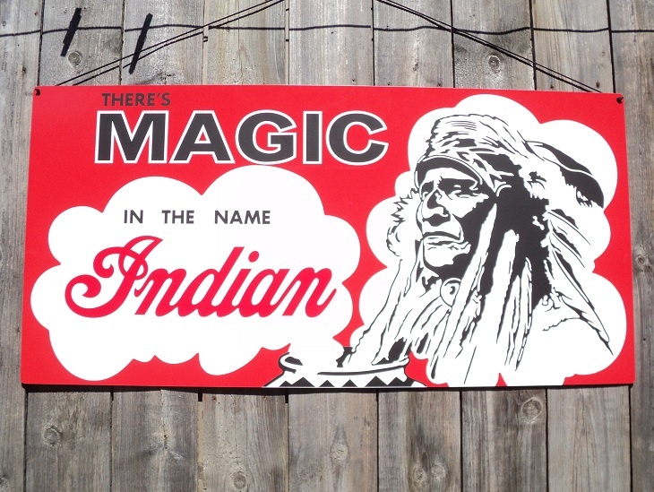 Replika dobové reklamní cedule Indian 2