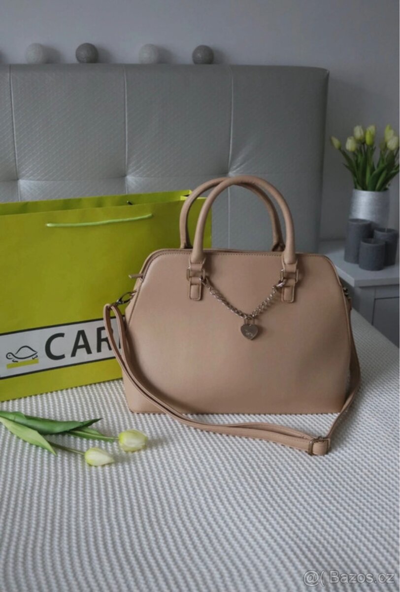 Carpisa - Velká béžová elegantní kabelka