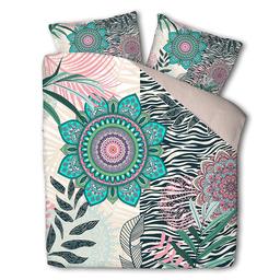 Dekbedovertrek Smiling Serenade Dekbedovertrek - Tweepersoons (200x200 cm) - Meerkleurig Katoen - Dessin: Patroon - Luna Bedding -