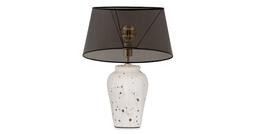 Home sweet home tafellamp vaaslamp Luke grijs/beige keramiek & lampenkap Melrose - smoke