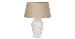 Home sweet home tafellamp vaaslamp Luke grijs/beige keramiek & lampenkap Melrose - grijs