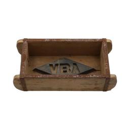HBX Natrural Living Plantenbak, Vintage Baksteenmal Matrix Hout 32x15x10cm